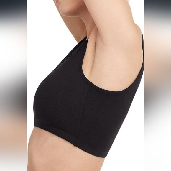 Hanes Comfort Flex Fit Black Scoop Crop Bralette Size XL NWT - Picture 2 of 5